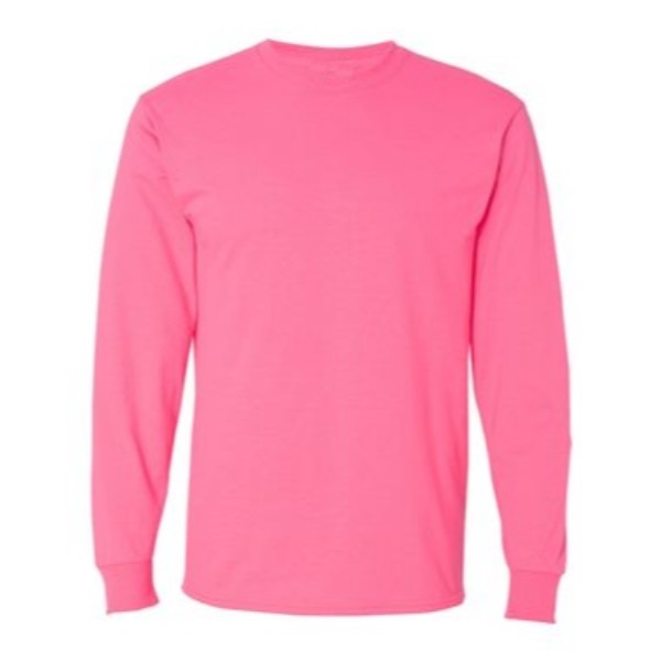 neon pink long sleeves t shirt